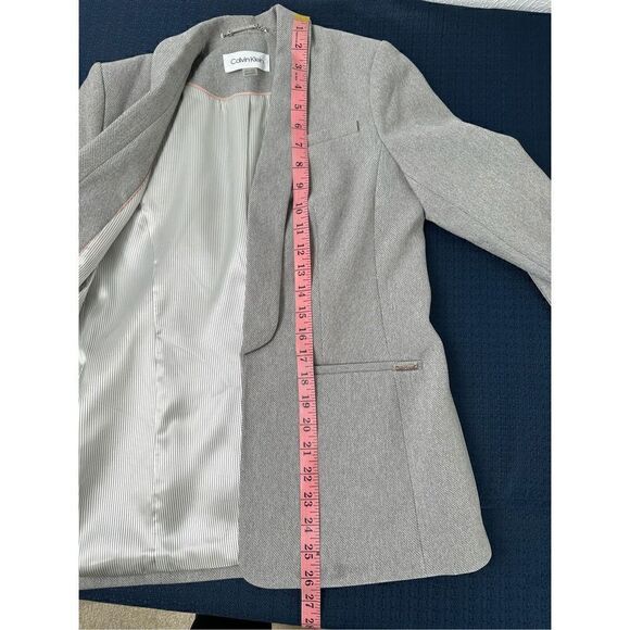 Calvin Klein Women’s Gray Petite Parker Open-Front Blazer Size 4P - Picture 10 of 11